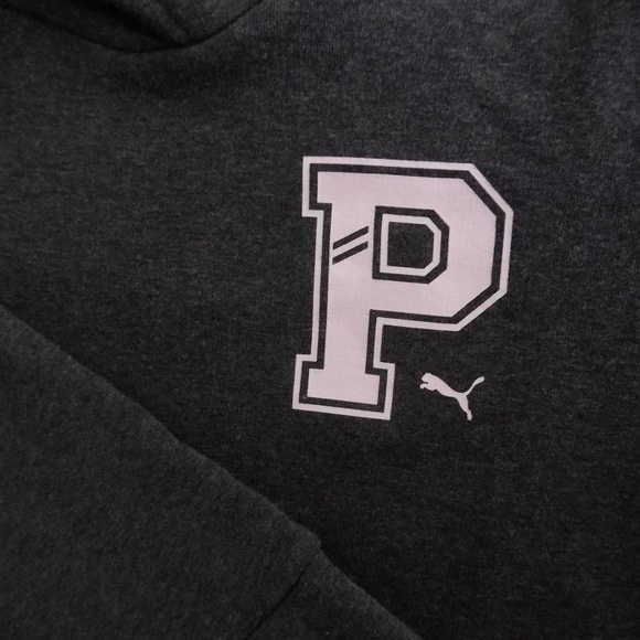 Puma Flare Sleeve Crop Hooded Pullover Sweatshirt - Picture 2 of 4